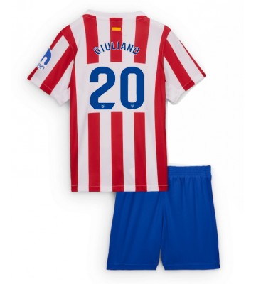 Atletico Madrid Giuliano Simeone #20 Hjemmebanetrøje Børn 2025-26 Kortærmet (+ Korte bukser)